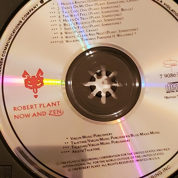 Now & Zen by Robert Plant (CD, 1988, Es Paranza) - Picture 2 of 4